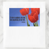 「むしろ楽観主義になれ」感動的引用文 長方形シール (バッグ)