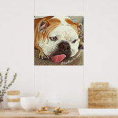 むしろ眠いブルドッグを眠やる気を起こさせるくする ポスター (キッチン)