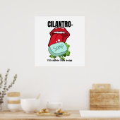 むしろ石鹸を舐めたい – Cilantro おもしろい Poster ポスター (キッチン)