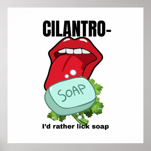 むしろ石鹸を舐めたい – Cilantro おもしろい Poster ポスター (正面)