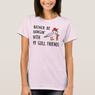 むしろ私のカモメの友人とのHanginがあって下さい Tシャツ