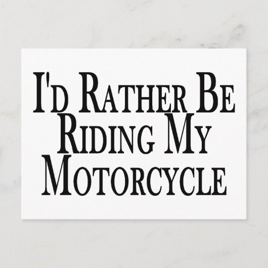 むしろ私のバイクに乗っている ポストカード (正面)