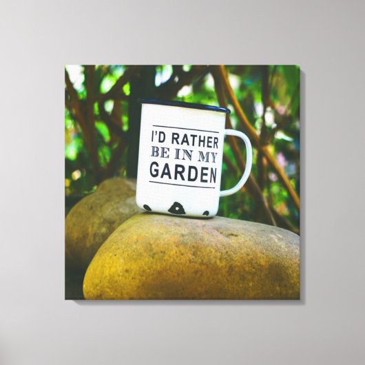 むしろ私の庭のノベルティ おもしろい キャンバスプリント (正面)