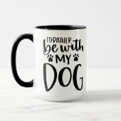 むしろ私の犬のおもしろいタイポグラフィカスタム マグカップ (左)