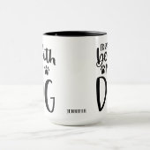 むしろ私の犬のおもしろいタイポグラフィカスタム マグカップ (中央)