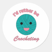 むしろ糸の緑色のボールを噛んでいる ラウンドシール (正面)