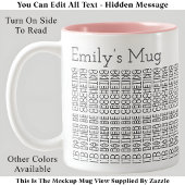 むしろ編み物をしていたい & 名前 154GW 隠されたメッセージ ツートーンマグカップ