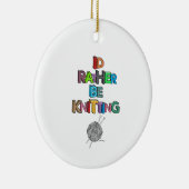 むしろ編み物 セラミックオーナメント (右)