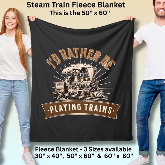 むしろ蒸気列車遊の鉄道機関だ フリースブランケット