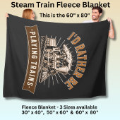 むしろ蒸気列車遊の鉄道機関だ フリースブランケット