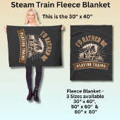 むしろ蒸気列車遊の鉄道機関だ フリースブランケット