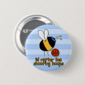 むしろ蜂の射撃、発砲のバスケ 缶バッジ (正面&裏面)