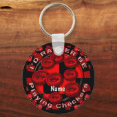 むしろ遊市松模様にキーチェイン キーホルダー (正面)