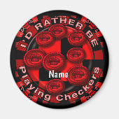 むしろ遊市松模様に磁石 マグネット (正面)