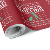 むしろ醜いクリスマスセーターをゴルフにする ラッピングペーパー (ロールコーナー)