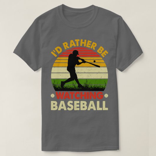 むしろ野球を見ている Tシャツ (デザイン正面)