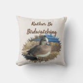 むしろ野鳥を見て野鳥の趣味の女性アヒル クッション (正面)