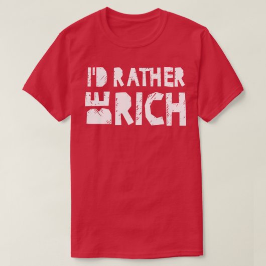 むしろ金持ちになる Tシャツ (デザイン正面)