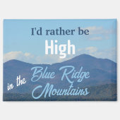 むしろ青い尾根の山々のおもしろいの高い マグネット (正面)