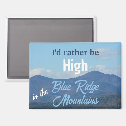むしろ青い尾根の山々のおもしろいの高い マグネット (正面/裏面)
