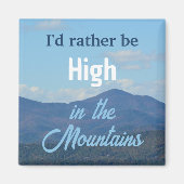 むしろ青い尾根の山々のおもしろい マグネット (正面)