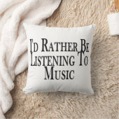 むしろ音楽に聞いています クッション (ブランケット)