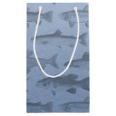 むしろ魚釣りカスタムの魚の柄 スモールペーパーバッグ (裏面)