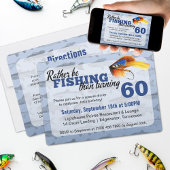 むしろ魚釣りカスタム誕生日パーティーの招待 招待状