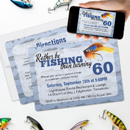 むしろ魚釣りカスタム誕生日パーティーの招待 招待状