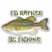 むしろ魚釣りバスフィッシュコンタースタンプ シール (正面)