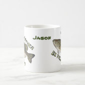 むしろ魚釣りベースのコーヒーカップをパーソナライズ コーヒーマグカップ (中央)