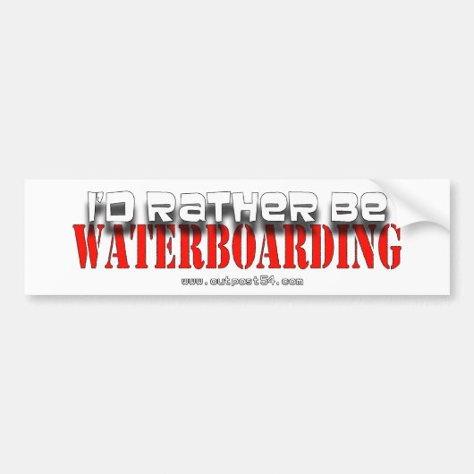 むしろB Waterboarding バンパーステッカー (正面)