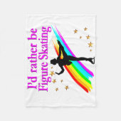 むしろBE姿スケートで滑る フリースブランケット (正面)