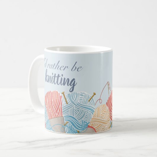 むしろBe編み物引用文 コーヒーマグカップ (正面左)