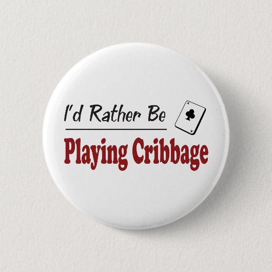 むしろCribbageを遊んでいます 缶バッジ (正面)