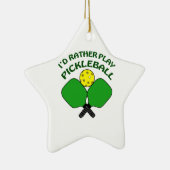 むしろIDの演劇Pickleball セラミックオーナメント (右)