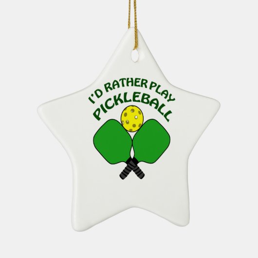 むしろIDの演劇Pickleball セラミックオーナメント (右)