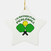 むしろIDの演劇Pickleball セラミックオーナメント (正面)