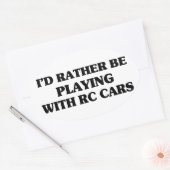 むしろRC遊カーに興味がある 楕円形シール (封筒)