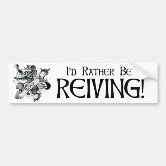 むしろReiving - Reiverのタータンチェックが-白あって下さい バンパーステッカー (正面)