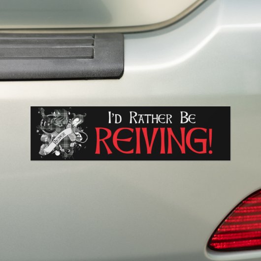 むしろReiving - Reiverのタータンチェックが-黒あって下さい バンパーステッカー (車上)