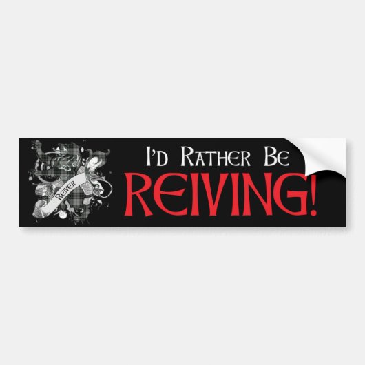 むしろReiving - Reiverのタータンチェックが-黒あって下さい バンパーステッカー (正面)