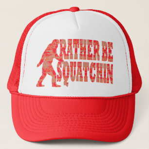 むしろsquatchin、赤いカムフラージュがあって下さい キャップ