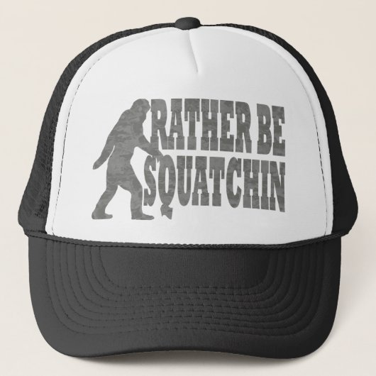 むしろsquatchin、黒のカムフラージュがあって下さい キャップ (正面)