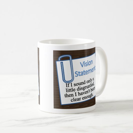 むっとした従業員 コーヒーマグカップ (正面右)