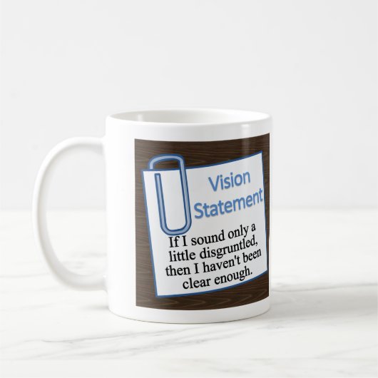 むっとした従業員 コーヒーマグカップ (左)