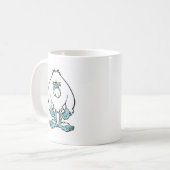 むっとした雪男 コーヒーマグカップ (正面左)