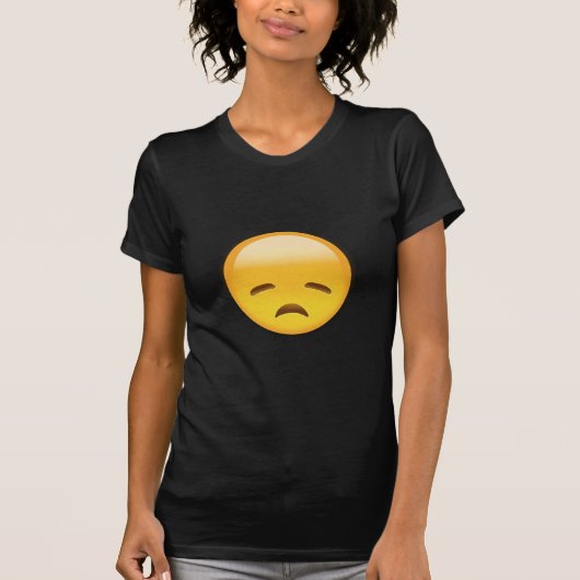 むなしい顔Emoji Tシャツ (正面)