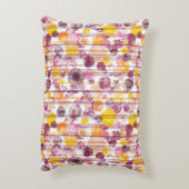 むらがあるストライプので白いパターン アクセントクッション (裏面(縦))