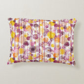 むらがあるストライプので白いパターン アクセントクッション (裏面)